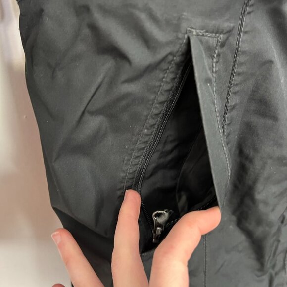 Eddie Bauer Trench Coat Black Insulated Hooded Raincoat StormRepel Womens Medium - Picture 3 of 7